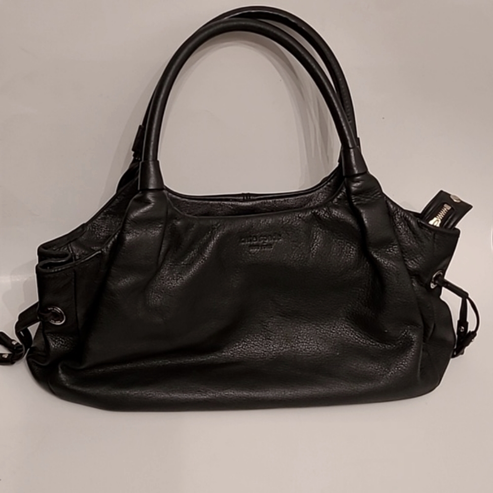 Kate Spade♠️New York Large Black Pebbled Leather Macdougal Alley Stevie Satchel